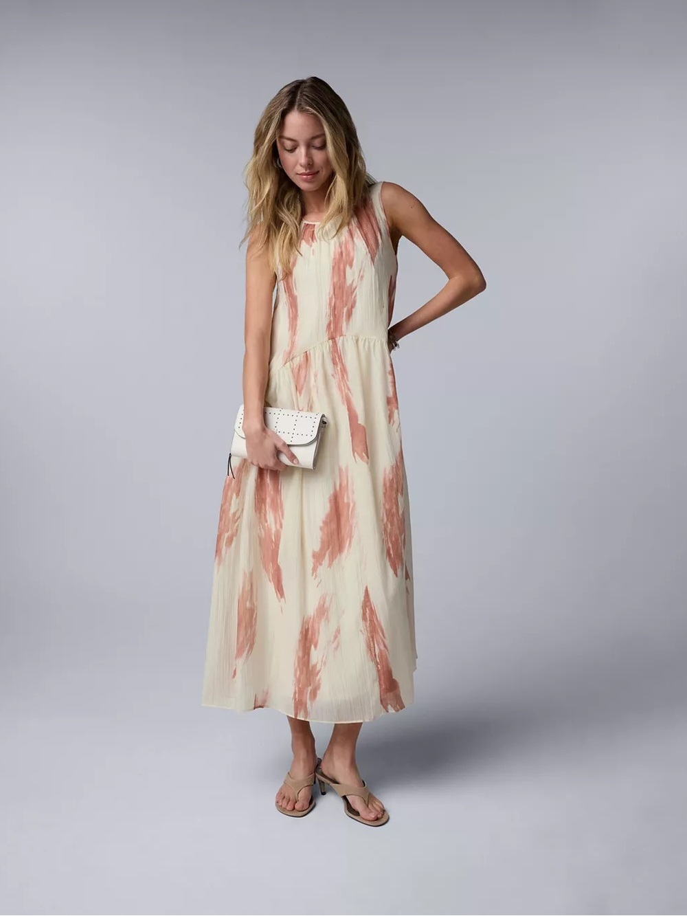 NWT Women's Simply Vera Vera Wang Shirred Maxi Dress